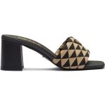 Sandales de créateur Prada noires en cuir Pointure 40,5 pour femme 