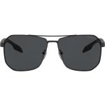 Prada Linea Rossa lunettes de soleil mates à monture carrée - Noir