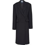 Manteaux en laine de créateur Prada noirs mi-longs à manches longues Taille XS pour femme 