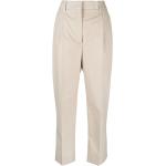 Pantalons de costume de créateur Prada beiges en coton mélangé Taille XL W42 pour femme 
