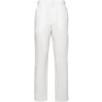 Pantalons en lin de créateur Prada blancs en coton mélangé Taille 3 XL W46 pour homme 