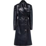 Manteaux de créateur Prada bleu marine en cuir à manches longues Taille XS pour femme 