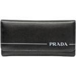 Portefeuilles de créateur Prada noirs en cuir en cuir seconde main look vintage pour femme 