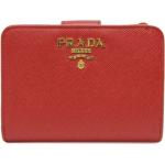 Portefeuilles de créateur Prada rouges en cuir en cuir seconde main look vintage pour femme 