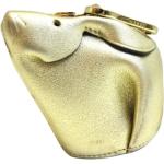 Porte-clés de créateur Loewe jaunes en cuir à motif lapins en cuir seconde main look vintage 