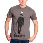Preacher - T-shirt pour hommes Collar And Cross - Gris - Elbenwald - S
