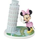 Statuettes en porcelaine roses à pois en résine à motif Tour de Pise Mickey Mouse Club Minnie Mouse 