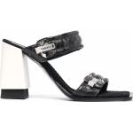 Sandales à talons Premiata noires à motif tie-dye en caoutchouc à bouts ouverts Pointure 40 pour femme en promo 