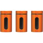 Boites de conservation en verre Premier orange en acier en lot de 3 contemporaines en promo 