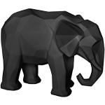 Accessoires de maison Present Time noirs en résine à motif éléphants 