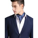 Cravates en soie Prettystern bleues à motif paisley en soie look fashion pour homme 