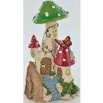 Prezents.com Fairy Garden UK Maison miniature en forme de champignon Décoration d'intérieur – Fairy Elfe Pixie Hobbit Idée cadeau magique – Hauteur : 15 cm