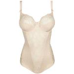 Body gainants PrimaDonna beiges nude à carreaux en tulle plus size pour femme 