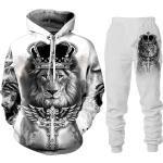 Survêtements d'automne en polyester à motif lions Le Roi Lion lavable à la main Taille 3 XL look casual pour homme 