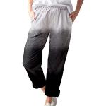 Joggings Sarouel gris clair en velours à strass stretch Taille L plus size look Punk pour femme 