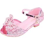 Chaussures casual de mariage roses à strass à motif papillons Pointure 31 look casual pour fille 