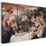 Printed Paintings Impression sur Toile (120x80cm): Pierre-Auguste Renoir - Le Repas des rameurs