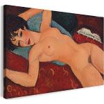 Printed Paintings Impression sur Toile (60x40cm): Amedeo Modigliani - Nu couché