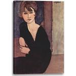 Printed Paintings Impression sur Toile (60x80cm): Amedeo Modigliani - Femme Assise