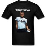 Prison Break T-Bag T-Shirt Mens Funny Man Clothing T Shirt Printed Tops Cotton Tees Hipster Designer Tshirt Black 3XL