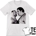 Pro Wrestling Hulk Hogan Andre The Giant Classic Stare Down Vintage Retro Tee/T-Shirt