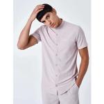 Chemises unies Project X Paris rose pastel à manches courtes Taille L pour homme 