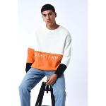 Sweats à col rond Project X Paris orange à col rond Taille XL look color block pour homme 