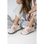 Chaussures New Balance roses en cuir look casual pour femme 