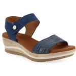 Sandales nu-pieds Paula urban bleues Pointure 38 avec un talon entre 5 et 7cm pour femme 