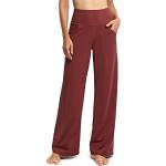 Pantalons de yoga rouge bordeaux Taille XXL look casual pour femme 