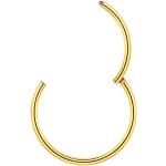 Piercings anneau dorés en plaqué Or look fashion pour femme 