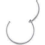 Piercings anneau argentés en acier chirurgical look fashion pour femme 