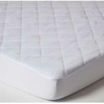 Alèses de lit Homescapes blanches en polyester hypoallergéniques éco-responsable 140x200 cm 