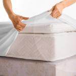 Alèses de lit Conforlux blanches en coton 90x190 cm en promo 