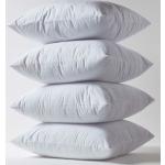 Protège oreiller Homescapes blancs en coton éco-responsable lavable en machine en lot de 4 60x60 cm 