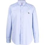 Chemises de créateur Paul Smith Paul bleues à effet zèbre à manches longues à manches longues pour homme 