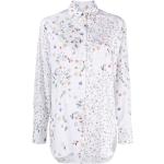 Chemises de créateur Paul Smith Paul blanches à fleurs en popeline à manches longues bio éco-responsable à manches longues Taille XL pour femme 