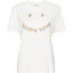 T-shirts à imprimés de créateur Paul Smith Paul blancs à fleurs en jersey bio éco-responsable à manches courtes à col rond pour femme 