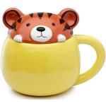 Tasses à café Puckator multicolores à motif tigres avec couvercle 