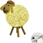 Lampes USB marron en rotin à motif moutons 