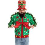 Pulls pour fêtes de Noël à pompons à capuche Taille 3 XL look fashion pour femme 