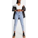 Jeans taille haute Pull&Bear bleues claires Taille XXS coupe mom pour femme 