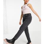Jeans taille haute Pull&Bear gris délavés Taille S coupe mom pour femme 