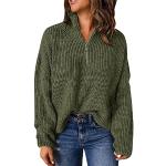 Sweats verts à rayures sans manches imperméables à manches longues à col rond Taille XL plus size look gothique pour femme 