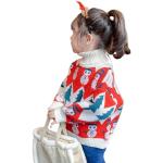 Pull de Noël Fille avec Arbre de Noël imprimé Tricot Pull Chaud Haut tricoté (120cm)