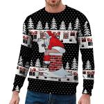 Sweats zippés pour fêtes de Noël kaki en velours à capuche à manches longues à col bateau Taille XL plus size look fashion pour homme 