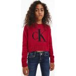 Pulls Calvin Klein rouges à logo bio éco-responsable de créateur Taille 12 ans pour fille en promo de la boutique en ligne Calvinklein.fr 