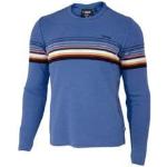 Pulls en laine Ivanhoe bleus à rayures bluesign à motif Suède éco-responsable à col rond Taille XXL classiques pour homme 