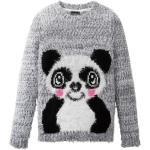 Pulls Bonprix gris à motif pandas look fashion pour fille de la boutique en ligne Bonprix.fr 