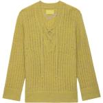 Pulls Zadig & Voltaire jaunes en laine éco-responsable à manches longues Taille L pour femme 